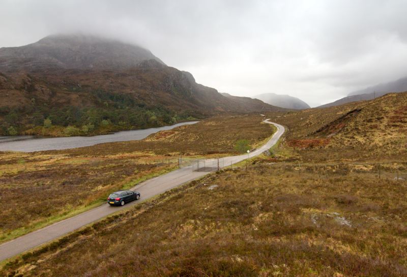 Road in the Scottish Highlands