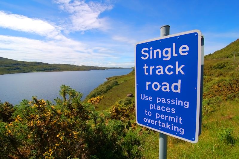 Road sign Scottish Highlands